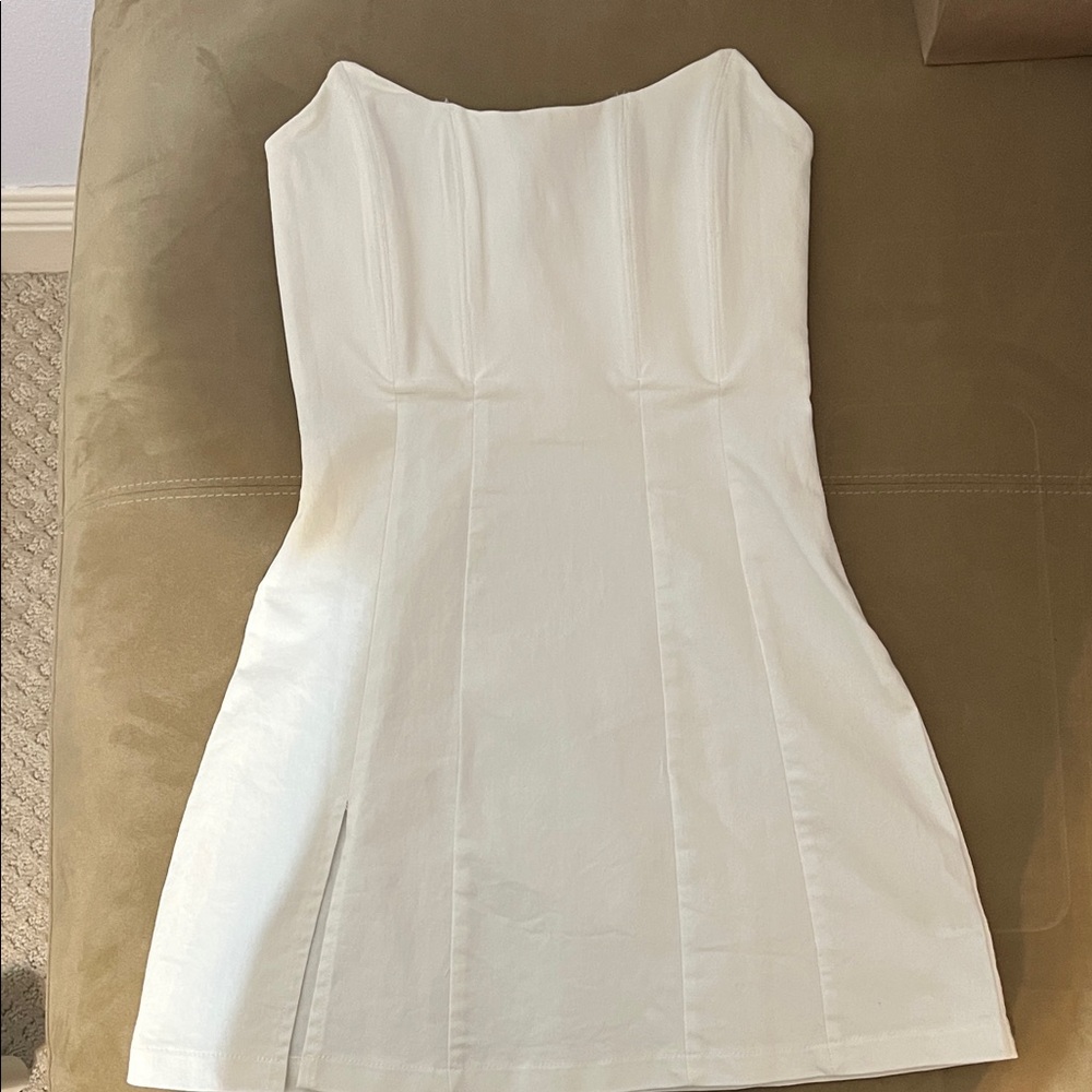 White Fox Boutique Strapless White Dress